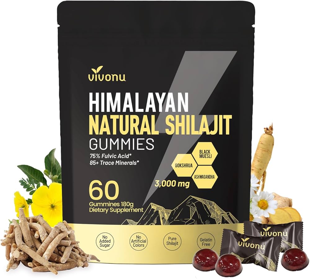 TestoRush™ Shilajit Gold Gummies 60 Capsules (GB)
