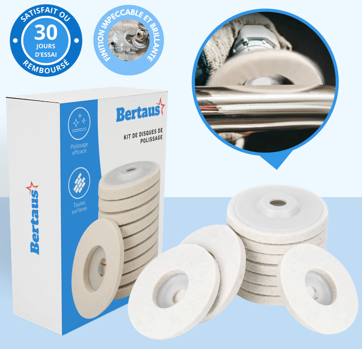 Kit de Disques de Polissage – Brillance Professionnelle en Minutes